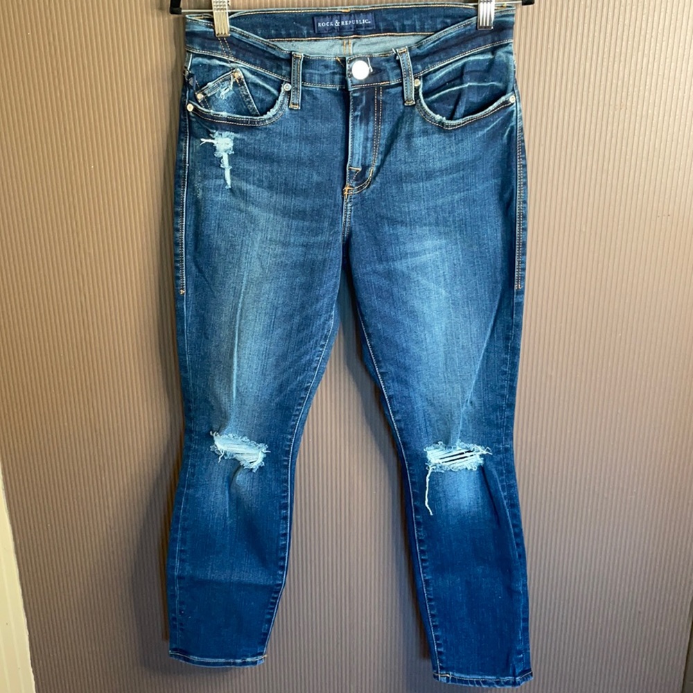 Rock‎ & republic blue Berlin ankle jeans size 10